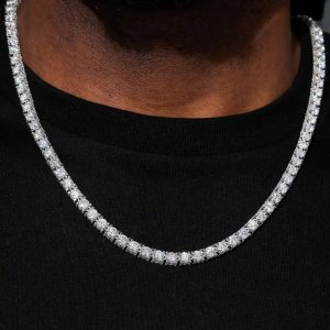 5MM Full Iced Moissanite Tennis Chain-S925 Silver