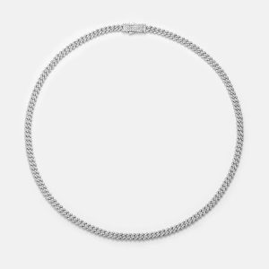 5MM S925 Moissanite Prong Cuban Bracelet Or Chain