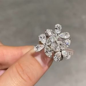 925 Silver Moissanite Ring