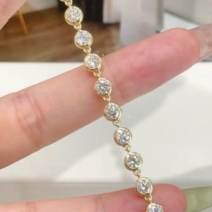 925 Silver Moissanite Bubble Bracelet