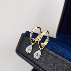 S925&Moissanite Water Droplet Earrings