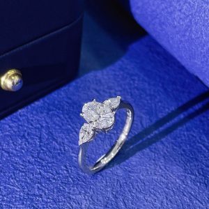 S925&Moissanite Large Cabochon Ring