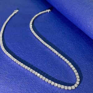 S925&Moissanite Four-prong Full-set Chain