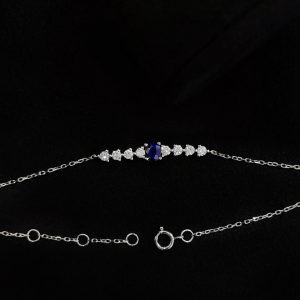S925&Moissanite Oval Sapphire 8-stone Bracelet
