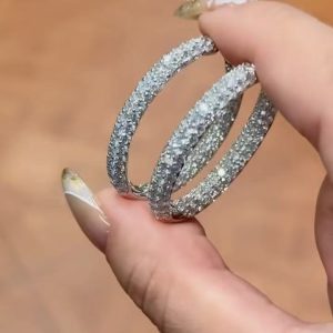925 Silver Moissanite Earrings