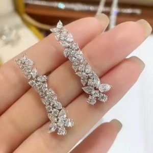 925 Silver Moissanite Earrings